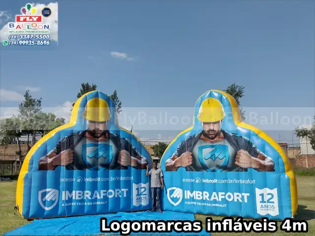 Painéis infláveis gigantes promocionais Imbrafort, 4 m