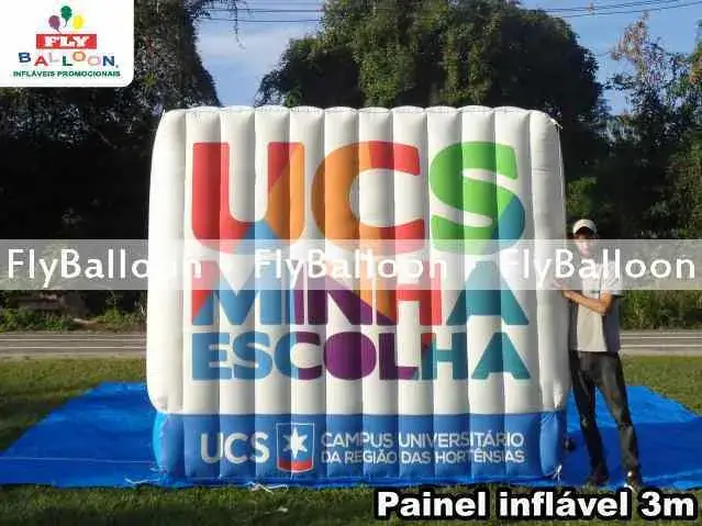 Painel inflável promocional UCS Minha Escola, 3 m